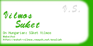 vilmos suket business card